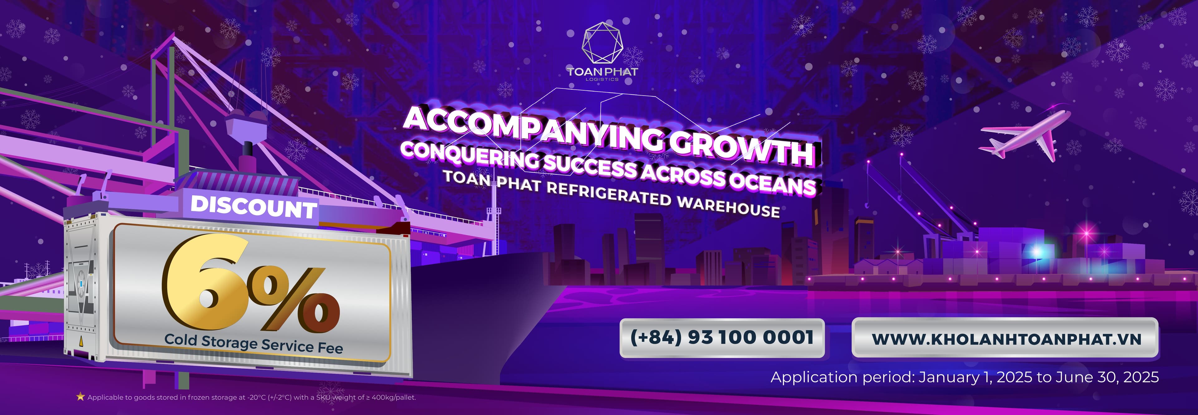 Bảng giá thuê kho lạnh năm 2025 - Kho Lạnh Toàn Phát